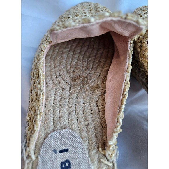 Manebi Raffia Slip-On Espadrilles Open Heel Size 38 US 7.5 - Picture 5 of 8
